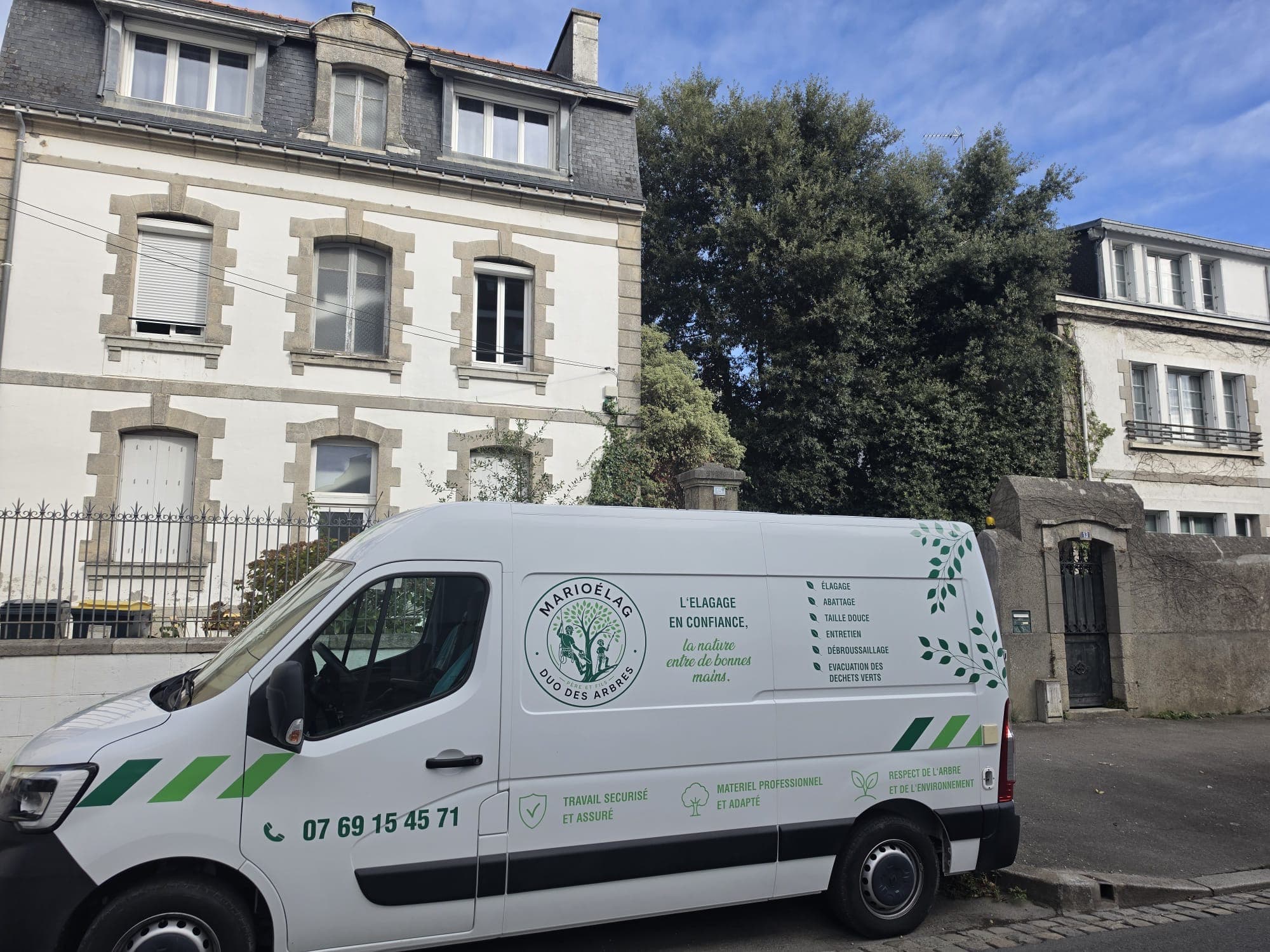 Chantier d'élagage MarioÉlag près de Plouay